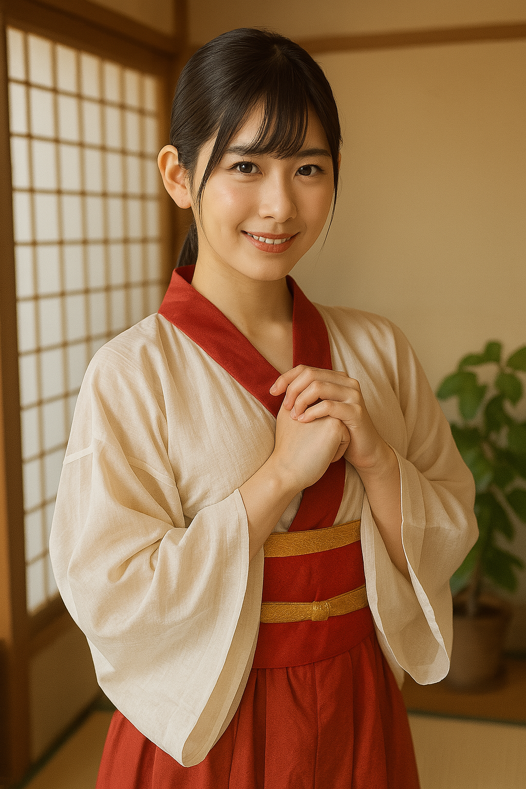 癒し系和装美女